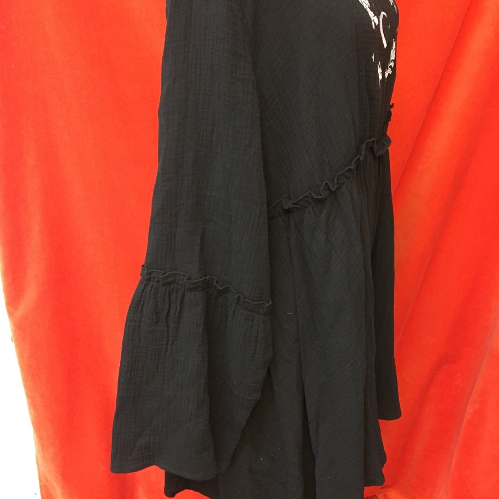 NWT Disturbia Aradia embroidered minidress black size 16uk 20 wide sleeve - Picture 4 of 7